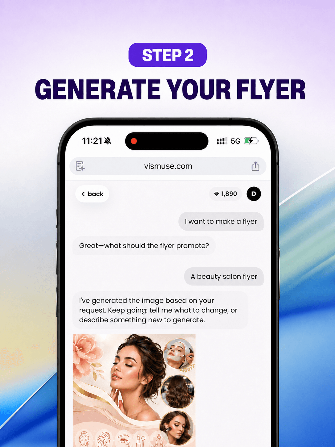 How to Make a Flyer with AI example