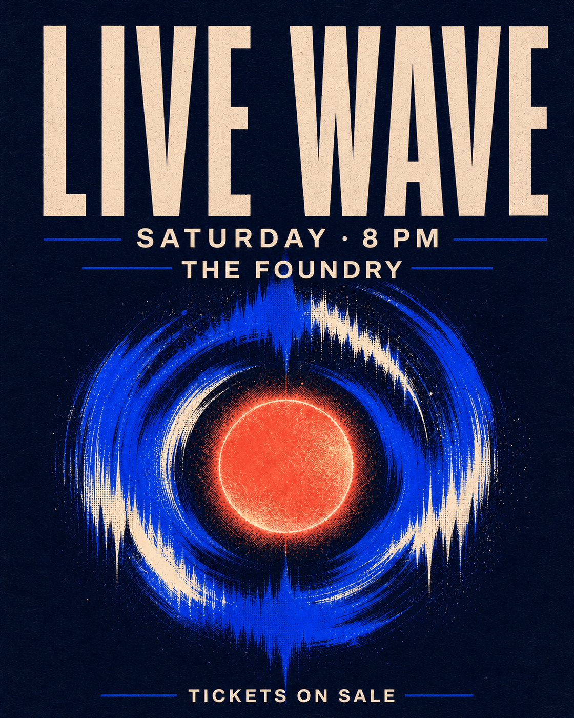 Live music event flyer