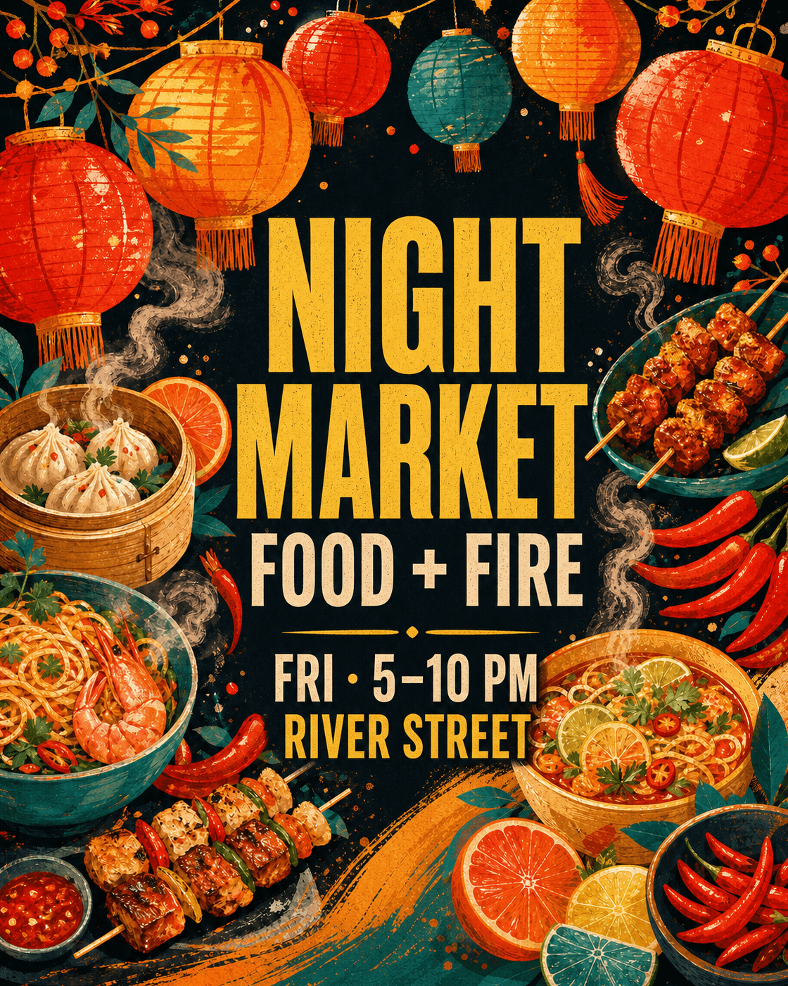 Night market food flyer