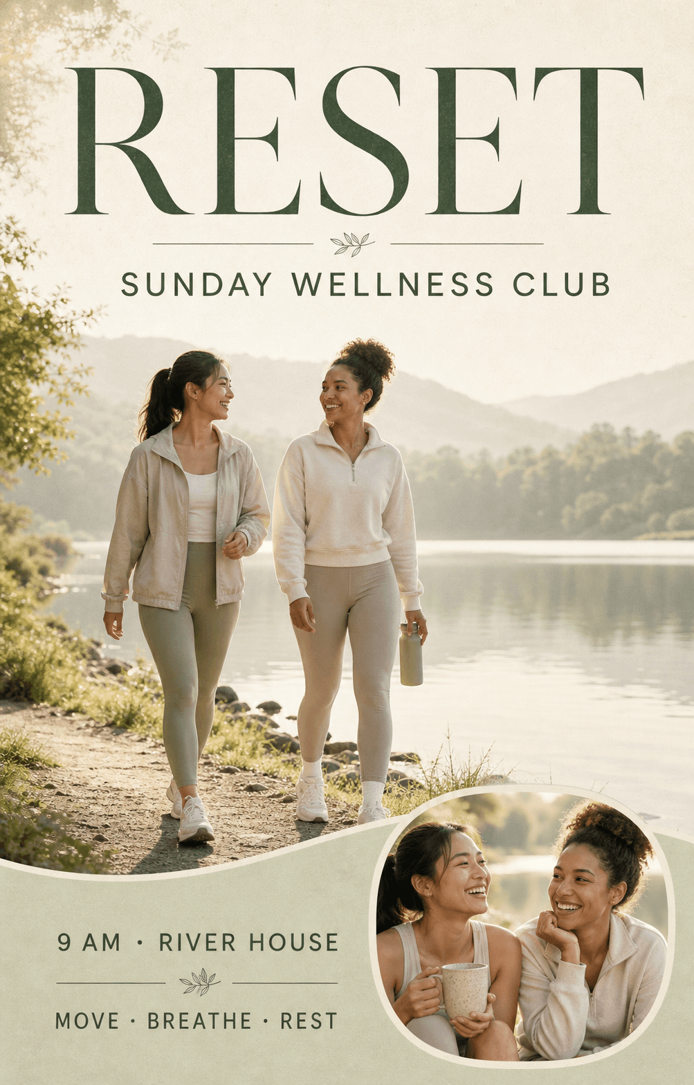 Local wellness club flyer